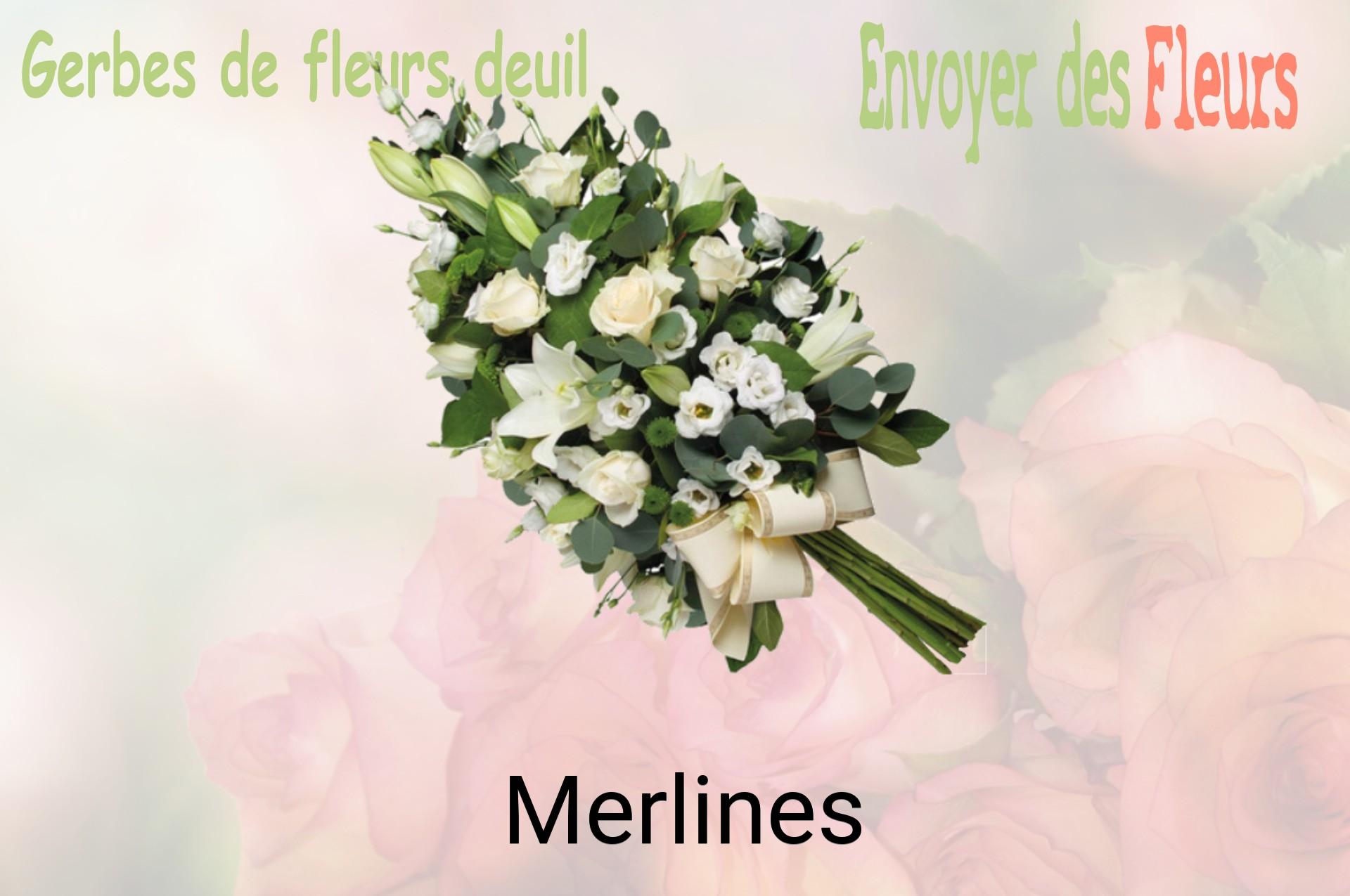 Gerbe de fleurs de deuil livrée à Merlines
